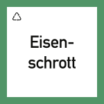 Wertstoffkennzeichnung "Eisenschrott", Folie, 300x300 mm 