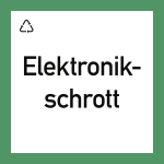 Wertstoffkennzeichnung "Elektronikschrott", Kunststoff, 300x300 mm 