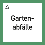 Wertstoffkennzeichnung "Gartenabfälle", Folie, 300x300 mm 