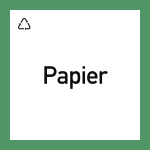 Wertstoffkennzeichnung "Papier", Folie, 300x300 mm 