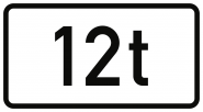 VZ1053-37, Massenangabe - 12 t, Alu, RA1, 420x231 mm 
