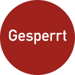 Gesperrt, Papier, Ø 35 mm, 500 Stück/Rolle 