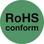 RoHS-Kennzeichen "RoHS conform", Folie, Ø 15 mm, 10 Stück/Bogen 