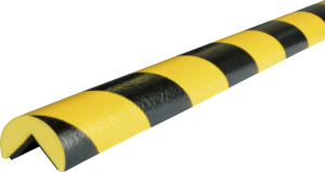 Warn- und Schutzprofil Typ A magnetic, gelb/schwarz, Ø 40 mm, Länge 1 m 