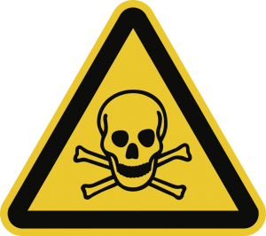 Warnung vor giftigen Stoffen ISO 7010, Folie, 300 mm SL 