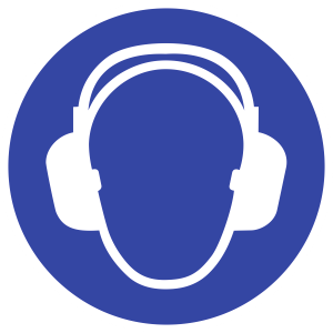 Gehörschutz benutzen ISO 7010, Kunststoff, Ø 400 mm 
