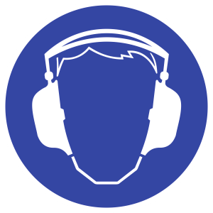 Gehörschutz benutzen, Alu, Ø 200 mm 