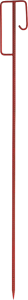 Einschlagpfosten, Laterneneisen, Stahl, rot lackiert, Ø 12 mm, 1200 mm Länge 