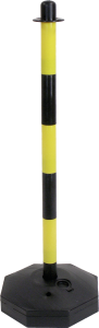 Kettenständer gelb/schwarz, Kunststoff, Höhe 870 mm, Ø 35 mm 
