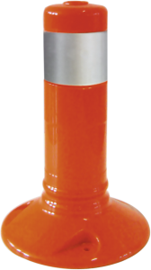 Flexipfosten orange mit reflekt. Streifen, Polyurethan, Ø 80 mm, Höhe 300 mm 