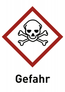 Akute Toxizität (GHS 06) Gefahr, Folie, 18x26 mm, 30 Stück/Bogen 