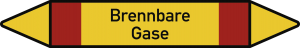 Fließrichtungspfeil Gruppe 4 - Brennbare Gase, Folie 157x26 mm 