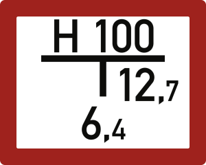 Hinweisschild auf einen Unterflurhydranten (A) inkl. Beschriftung,Alu,250x200 mm 
