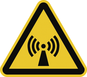 Warnung vor nicht ionisierender Strahlung ISO 7010, Folie, 100 mm SL 