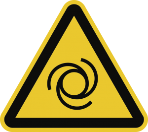 Warnung vor automatischem Anlauf ISO 7010, Alu, 200 mm SL 