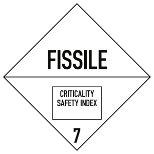 Gefahrzettel Klasse 7 (E), Folie, 250x250 mm 