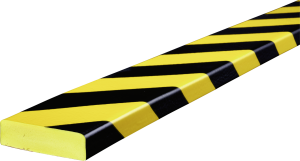 Warn- und Schutzprofil Typ S, gelb/schwarz, 75x25 mm Länge 1 m 