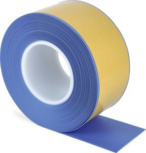 Bodenmarkierungsband WT-500 mit abgeschrägten Kanten, PVC, Blau, 75 mm x 10 m 