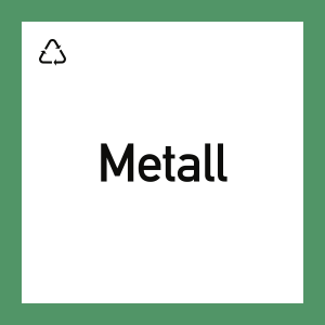 Wertstoffkennzeichnung "Metall", Kunststoff, 300x300 mm 