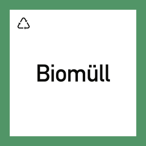 Wertstoffkennzeichnung "Biomüll", Folie, 300x300 mm 