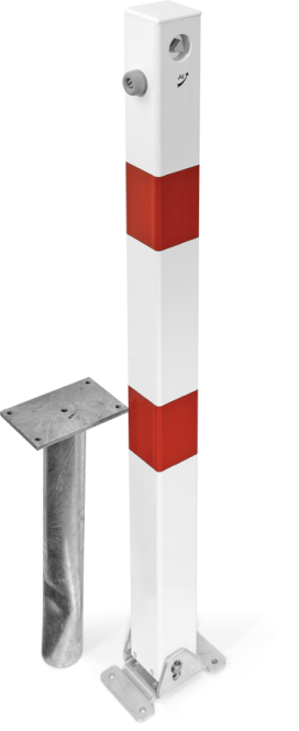 Absperrpfosten KLAPPY BO zum Einbetonieren mit Dreikantverschluss, 1000 mm Höhe 