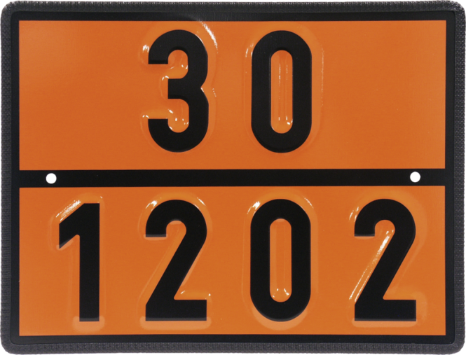 Einstoff-Warntafel für Dieselkraftstoff/Heizöl, UN 30/1202, Stahl, 400x300 mm 