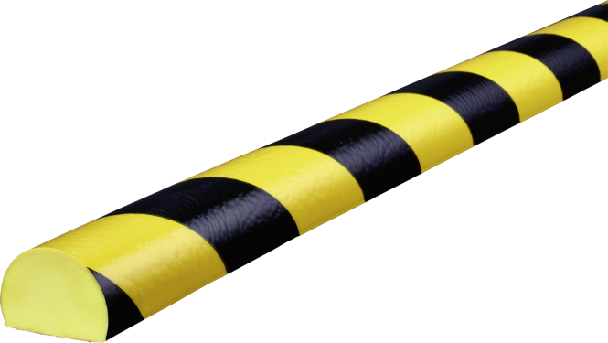 Warn- und Schutzprofil Typ C, gelb/schwarz, 40x30 mm, Länge 1 m 