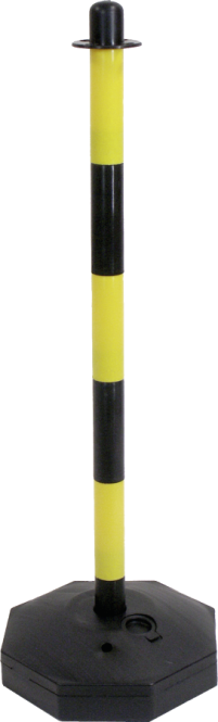 Kettenständer gelb/schwarz, Kunststoff, Höhe 870 mm, Ø 35 mm 