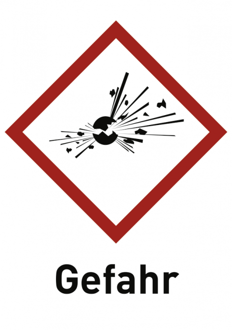 Explosiv (GHS 01) Gefahr, Folie, 74x105 mm 