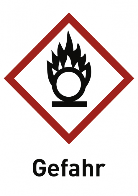 Oxidierend (GHS 03) Gefahr, Folie, 37x52 mm, 6 Stück/Bogen 