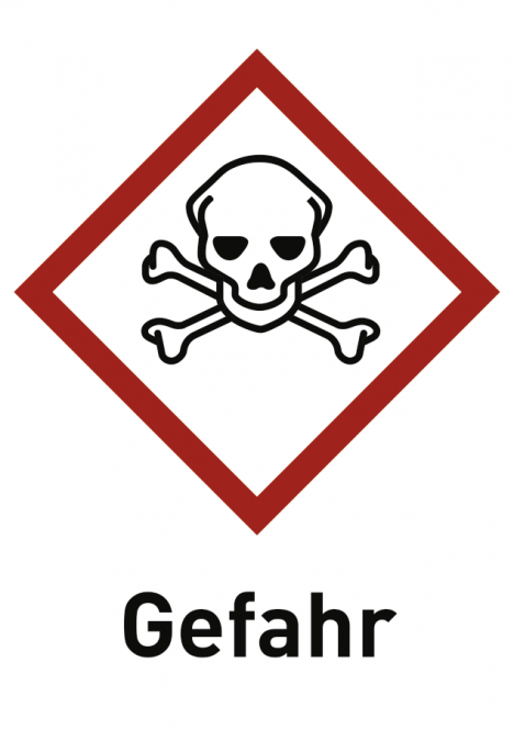 Akute Toxizität (GHS 06) Gefahr, Folie, 37x52 mm, 500 Stück/Rolle 