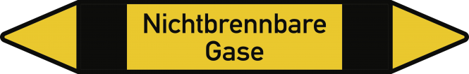 Fließrichtungspfeil, Gruppe 5 - Nichtbrennbare Gase, Folie, 157x26 mm 