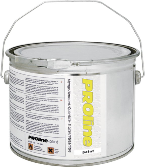 PROline-paint Antirutsch-Markierungsfarbe, Gelb ca. RAL 1003, 5 Liter Gebinde 