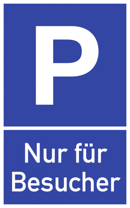 Parkplatzschild - Nur für Besucher, Alu, 250x400 mm 