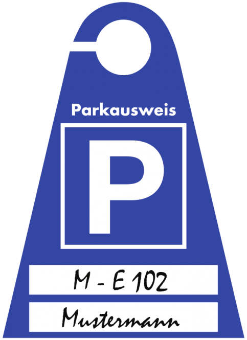 Parkausweis blanko zur Selbstbeschriftung, Kunststoff transparent, 120x165 mm 
