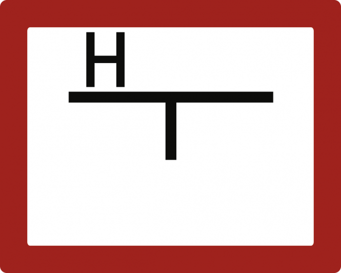 Hinweisschild auf einen Unterflurhydranten (A), Alu, 250x200 mm 