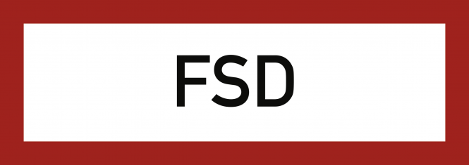 FSD (Feuerwehrschlüsseldepot), Kunststoff, 297x105 mm 