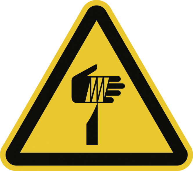 Warnung vor spitzem Gegenstand ISO 7010, Folie, 200 mm SL 