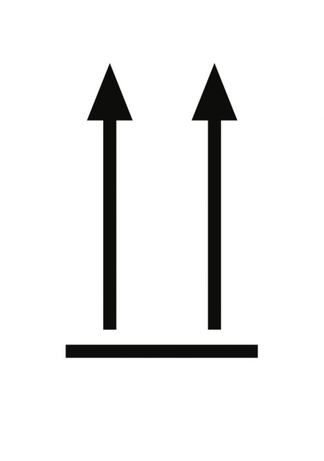 Symbol Oben!, Folie, 74x105 mm, 1000 Stück/Rolle 