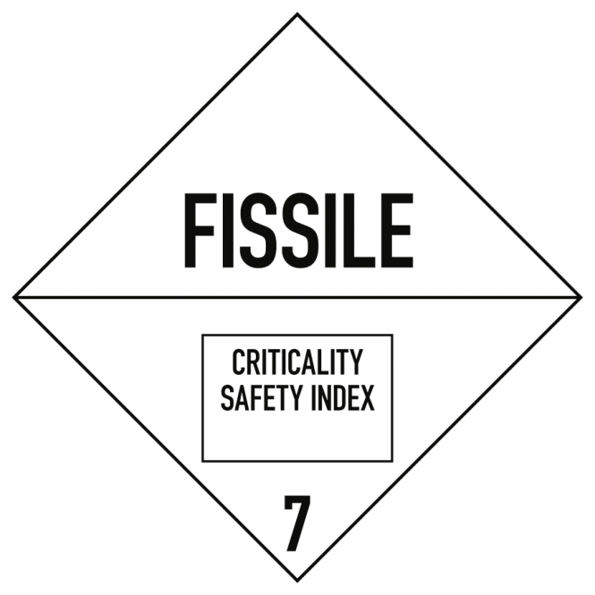 Gefahrzettel Klasse 7 (E), Folie, 100x100 mm 