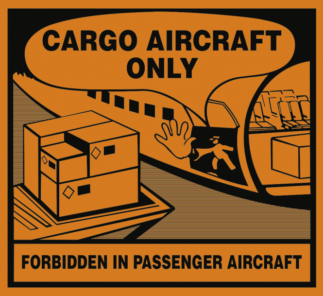 Nur für Frachtflugzeuge (Cargo Aircraft Only), Folie, 120x110 mm 