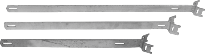 Bandschelle Fahnenhalterung verzinkt für Flach-VZ, Stahl, Lochabstand 500 mm 