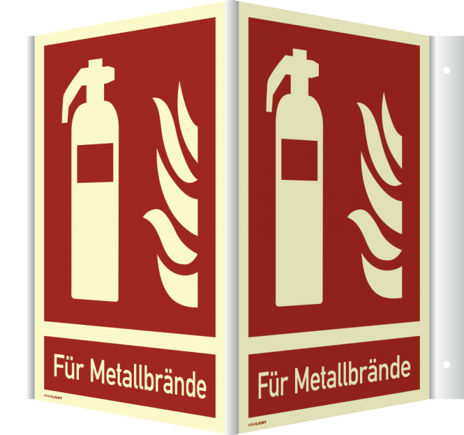 Winkels. Feuerlöscher(Für Metallbr.) ISO 7010,Kunstst.,nachl.,160-mcd,200x250 mm 