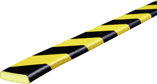 Warn- und Schutzprofil Typ F, gelb/schwarz, 40x11 mm, Länge 5 m 