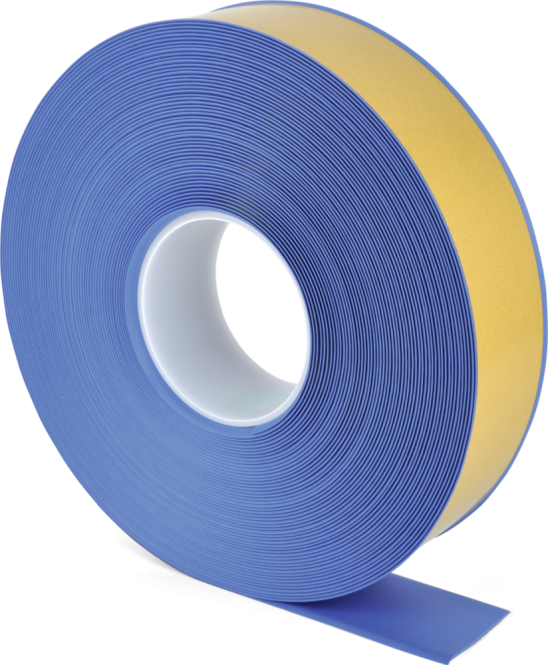 Bodenmarkierungsband WT-500 mit abgeschrägten Kanten, PVC, Blau, 50 mm x 25 m 