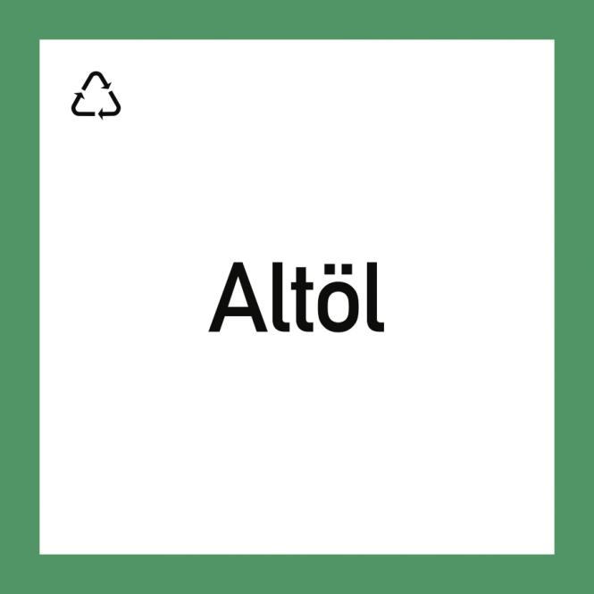 Wertstoffkennzeichnung "Altöl", Folie, 300x300 mm 